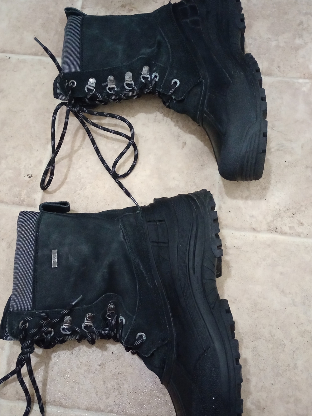 Water Proof Black Lace-Up Combat Boots size 10 Field And stream